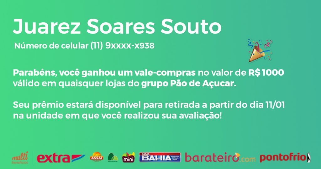 Resultado do sorteio
